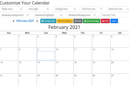 editable calendar