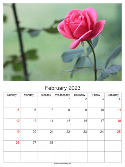 February 2023 Calendars Printable | WhenIsHolidays.Net