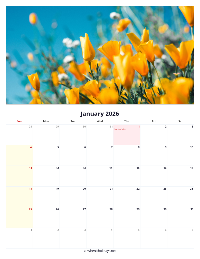 Photo Calendar Preview